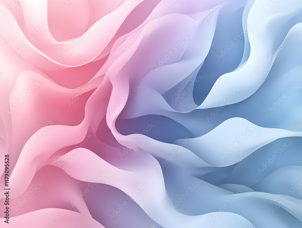 Fototapeta premium Abstract Background Pink Blue Waves Illustration