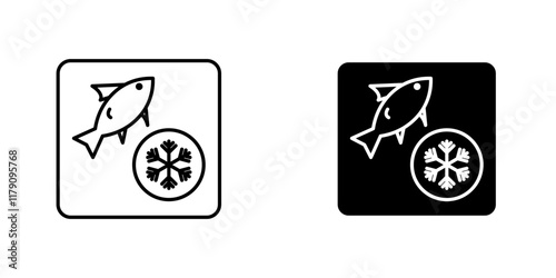 Frozen food icons vector graphic pack