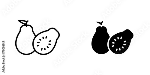 Guava icons vector graphic pack