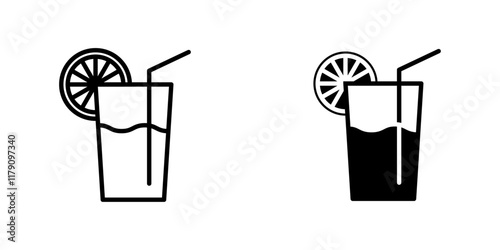 Lemonade icons vector graphic pack