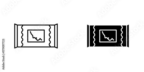 Makeup remover wipes icons vector graphic pack