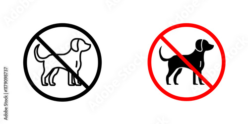 No dogs allowed sign vector graphic pack