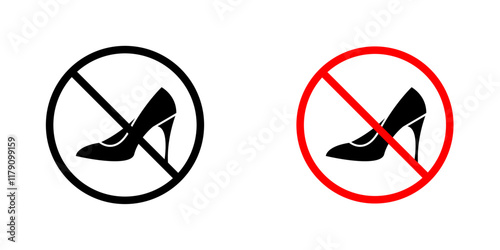 No high heels sign vector graphic pack