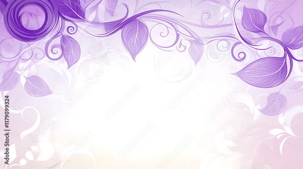 Lavender Floral Swirls Design Elegant Background Lavender Floral Swirls Design Elegant Background