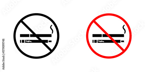 No smoking including electronic cigarettes sign vector graphic pack