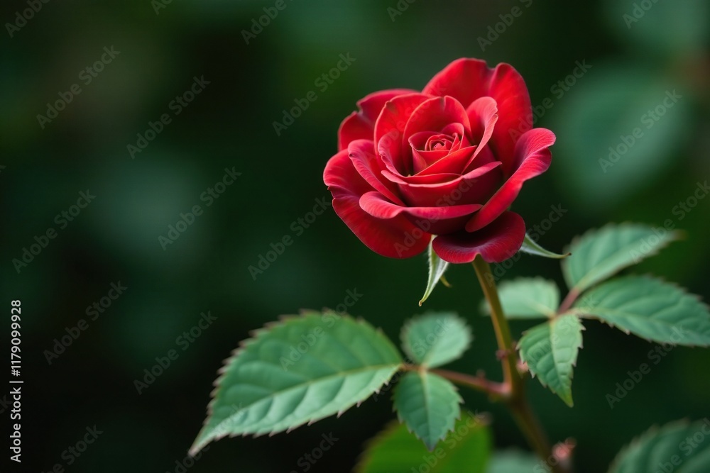 Single red rose hip with seeds and leaves surrounding it, nature, single stem, bloom Single red rose hip with seeds and leaves surrounding it, nature, single stem, bloom