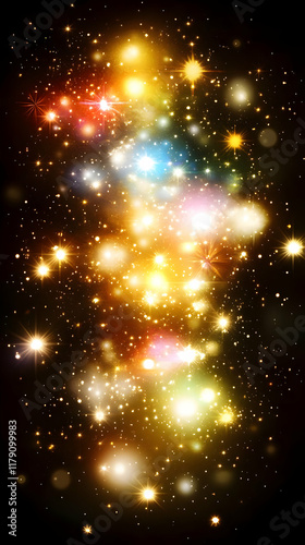 Wallpaper Mural Abstract Gold Star Background Illustration Torontodigital.ca