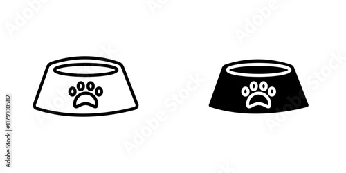 Pets bowl icons vector graphic pack