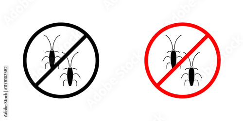 Stop insect signs vector graphic pack