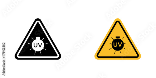 UV light do not look signs vector graphic pack