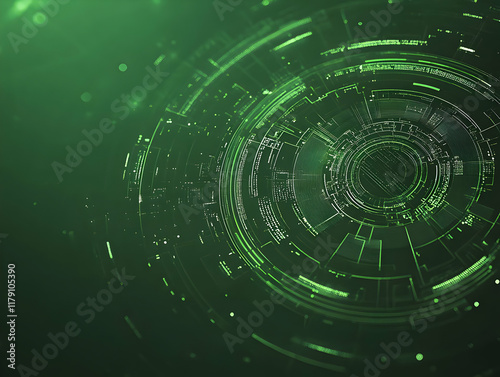 Abstract Green Tech Background Illustration