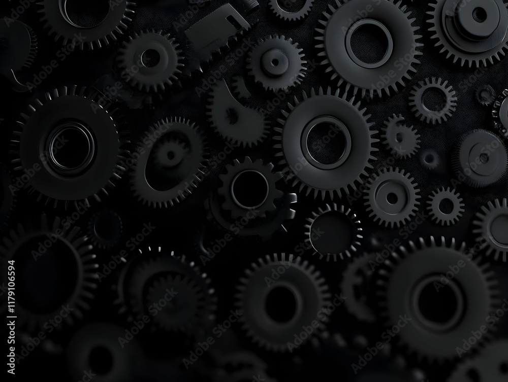Dark Gear 3D Illustration Dark Gear 3D Illustration