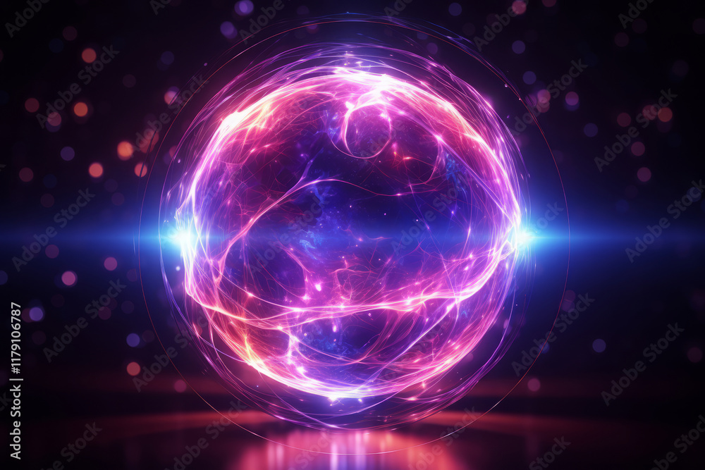 Fantastic Ethereal Cosmic Bubble in Vibrant Nebula Space