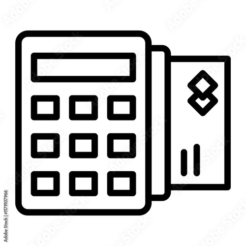 Card Payment Vector Line Icon Design