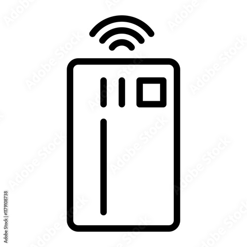 Nfc Vector Line Icon Design