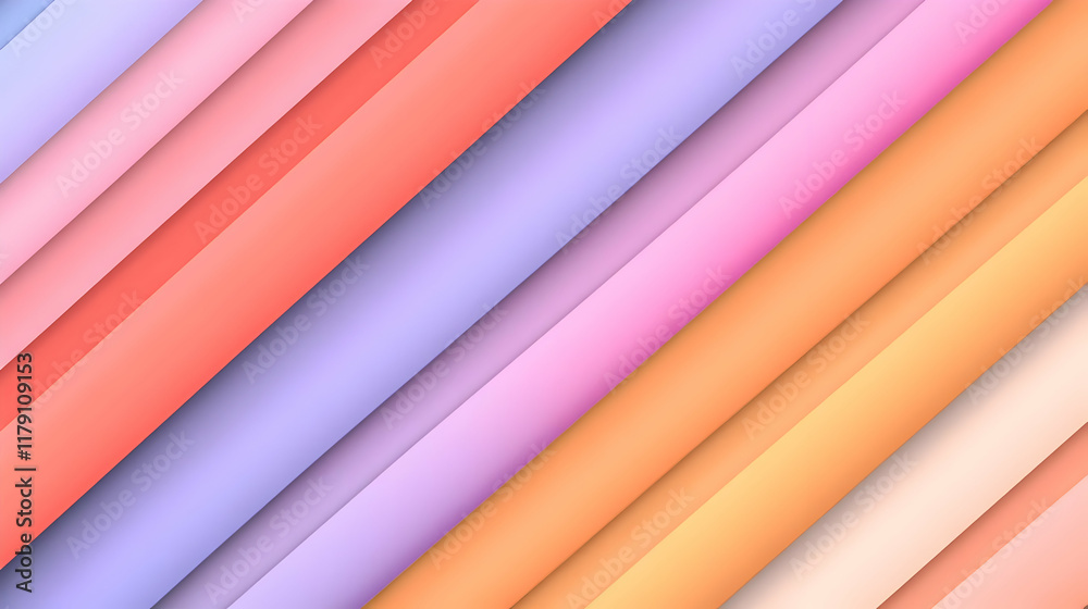 Fototapeta premium Abstract Background Pastel Diagonal Stripes