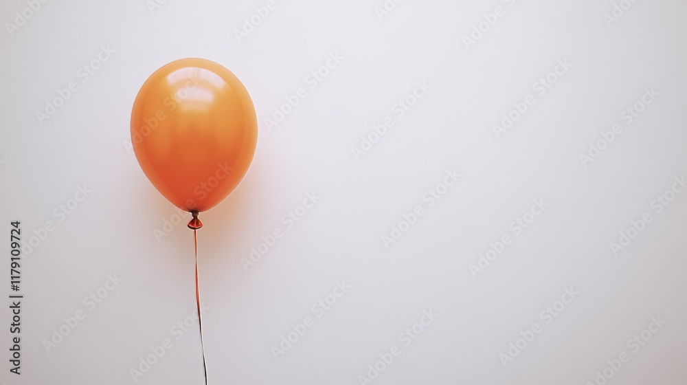Orange balloon isolated on a white background. Party decoration for birthday and celebrations. Vector realistic colorful festive 3d helium balloons. Orange balloon isolated on a white background. Party decoration for birthday and celebrations. Vector realistic colorful festive 3d helium balloons.