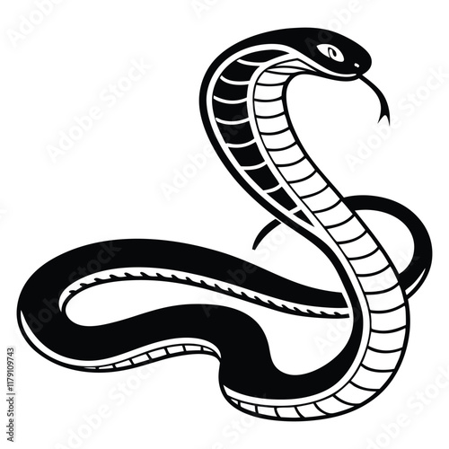 snake vectors illustration art design ,silhouette on white background