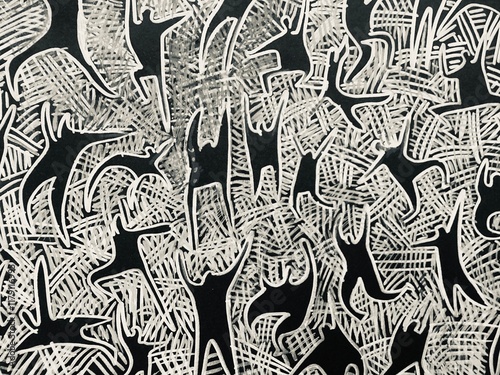 Illustration of funny doodle people 