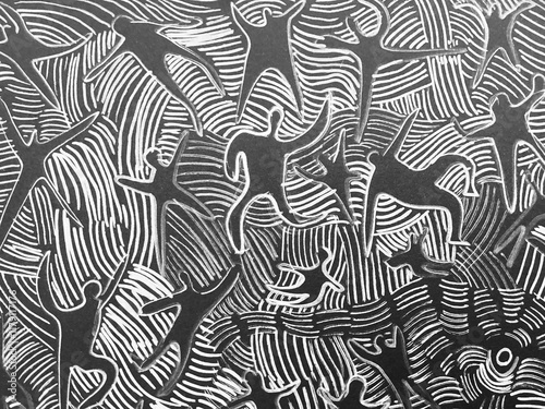 Illustration of funny doodle people 