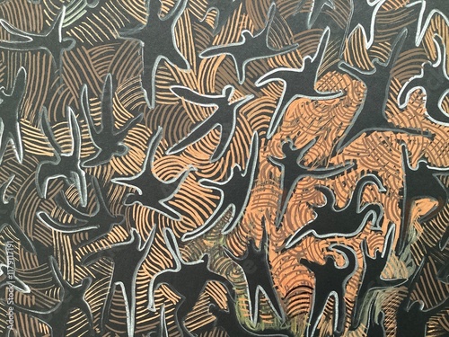 Illustration of funny doodle people 