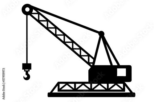 silhouette of crane