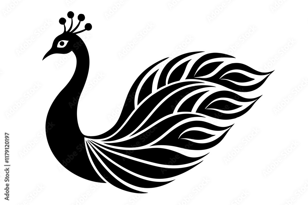 Obraz premium peacock feather isolated on white