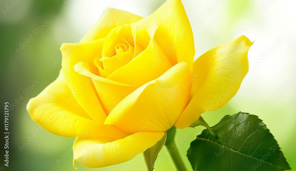 Vibrant Yellow Rose Close Up Vibrant Yellow Rose Close Up