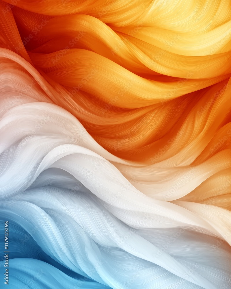 Obraz premium Abstract Swirling Colorful Waves Fluid Gradient Design Vibrant Hues Artistic Background Texture