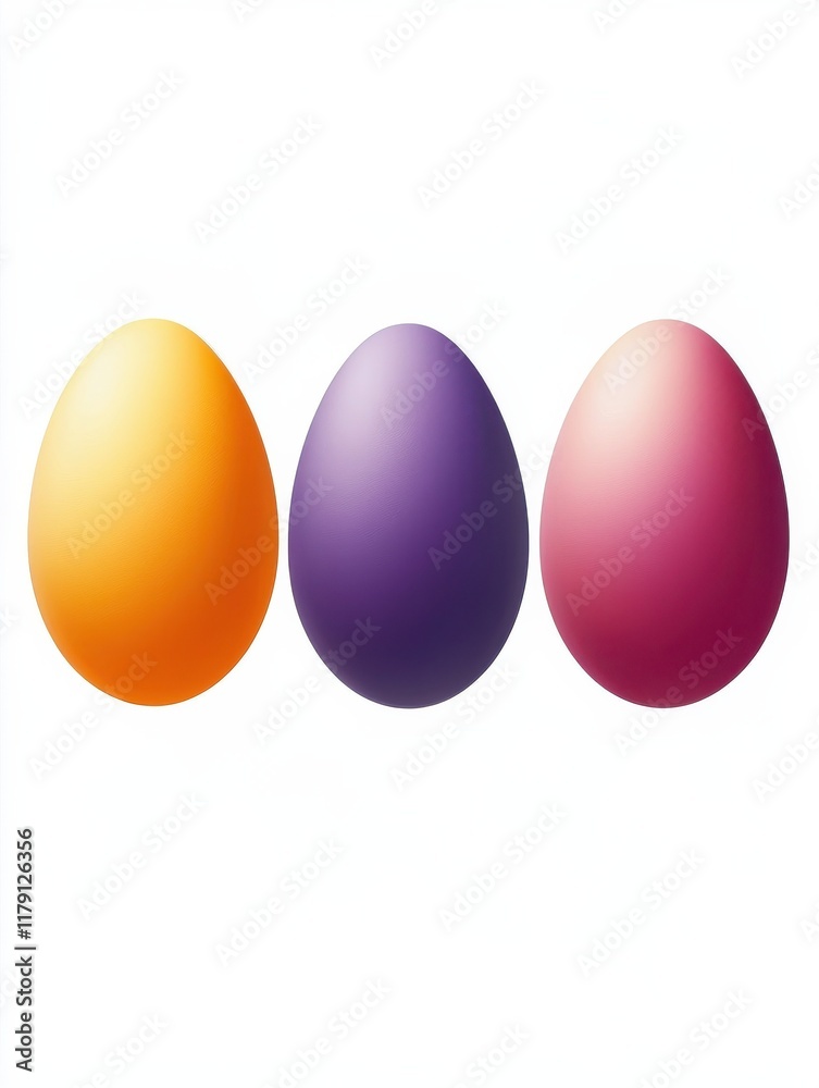 Bright colorful eggs on white background, easter egg set, vector illustration Bright colorful eggs on white background, easter egg set, vector illustration