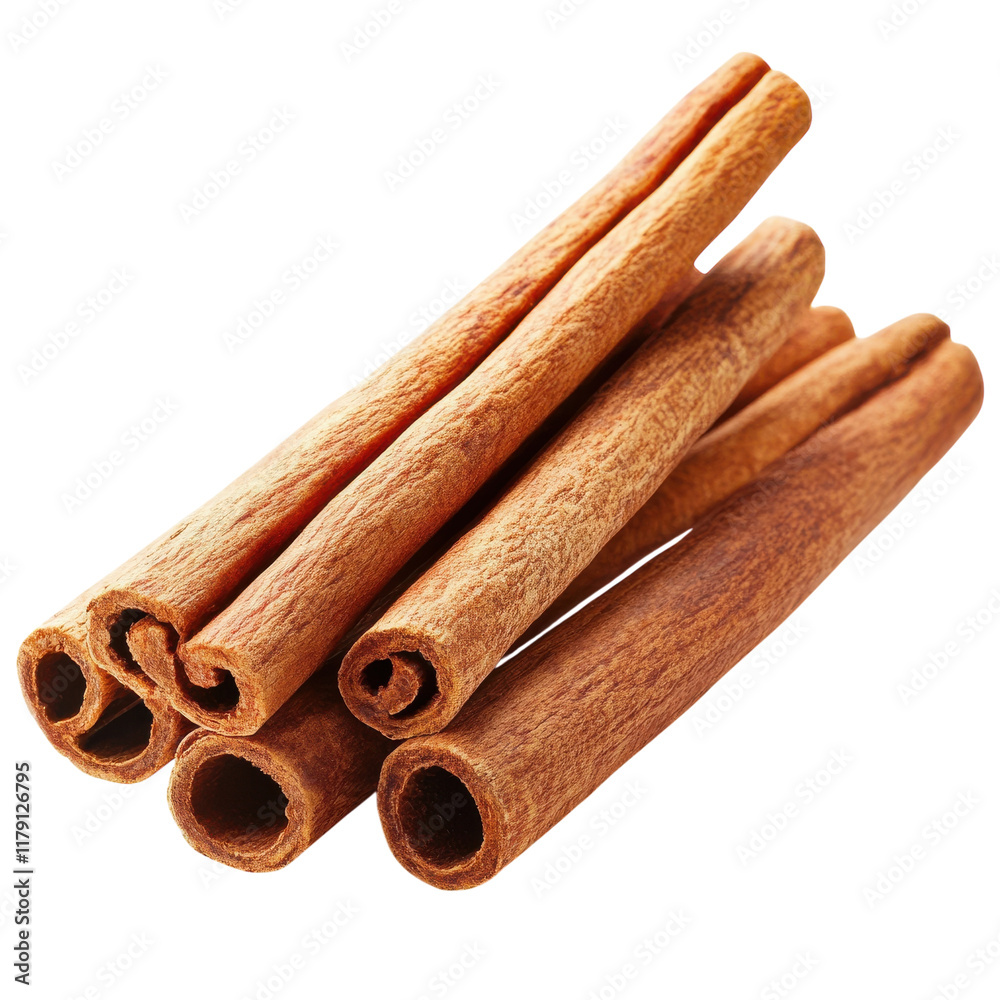 Cinnamon Sticks Isolated on White Background for Culinary Use on Transparent Background Cinnamon Sticks Isolated on White Background for Culinary Use on Transparent Background