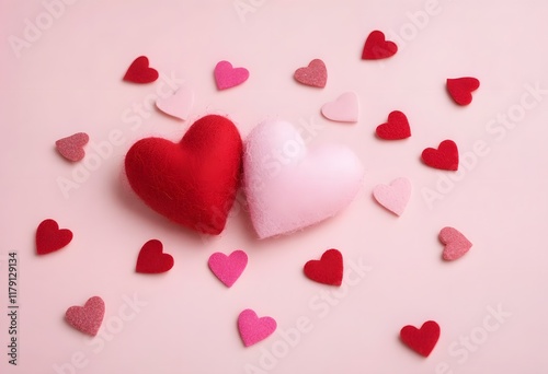 Red And Pink Hearts Background For Valentine's Day Wallpapers And More