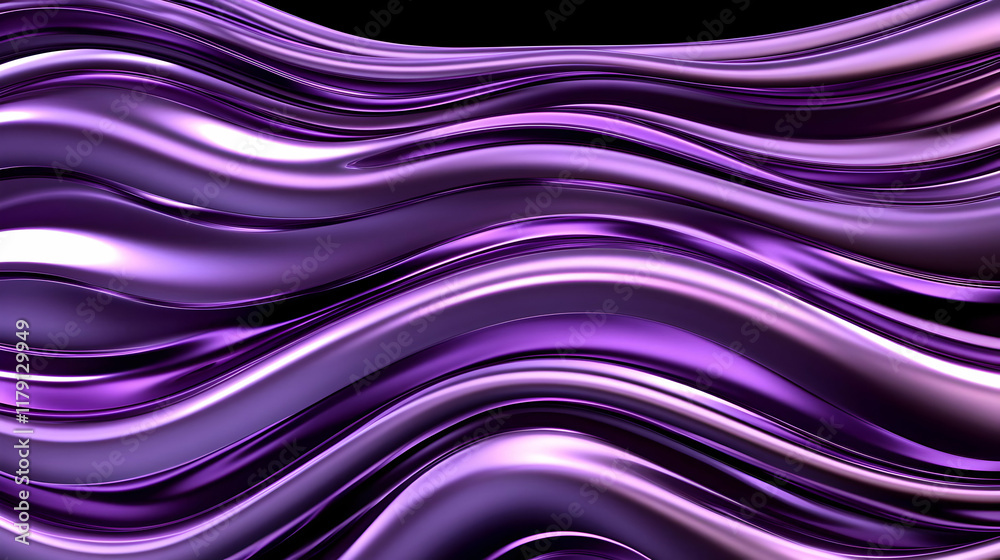 Obraz premium Purple 3D Wave Abstract Background