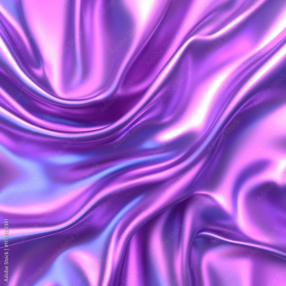 Purple Iridescent 3D Silk Abstract Background