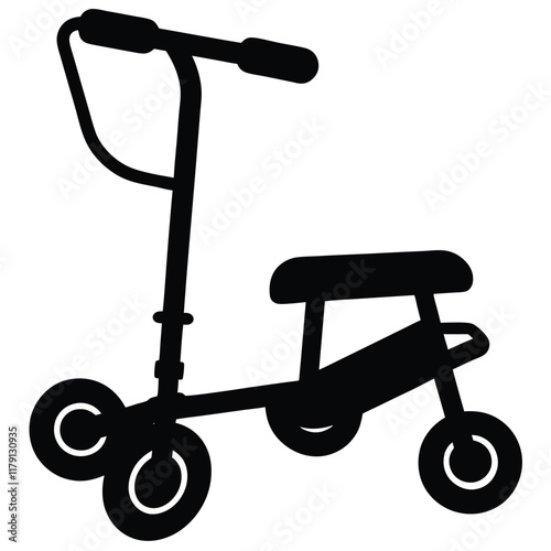illustration of knee Scooter vector file