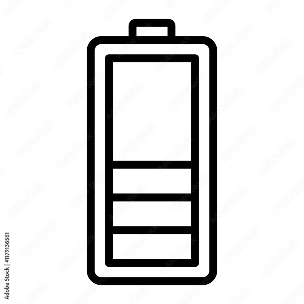Battery Vector Line Icon Design Battery Vector Line Icon Design