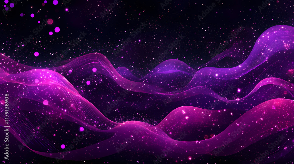 Dynamic Purple Tech Flow Wave