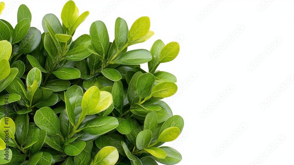 A photostock of wild green shrubs with bright, healthy foliage isolated on a white background, symbolizing nature and organic beauty. High Quality A photostock of wild green shrubs with bright, healthy foliage isolated on a white background, symbolizing nature and organic beauty. High Quality