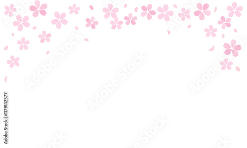 Cherry blossom Sakura flower isolated on white background vector.