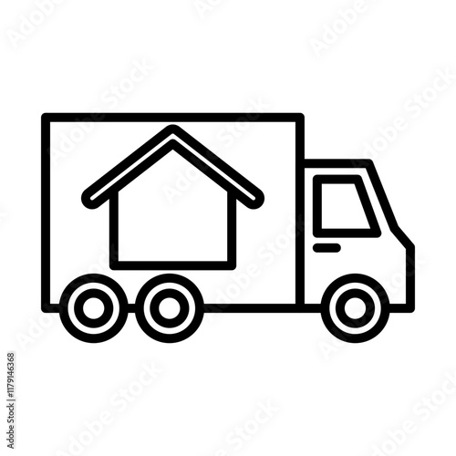 Moving Service line icon