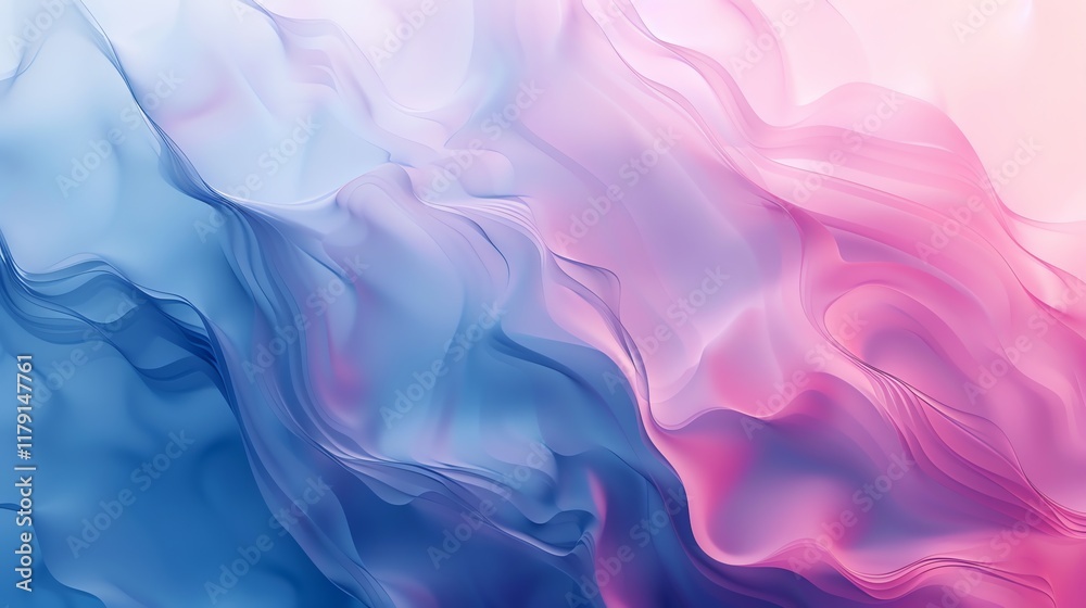 Abstract background with flowing, colorful lines and a gradient of blue to pink. Abstract background with flowing, colorful lines and a gradient of blue to pink.