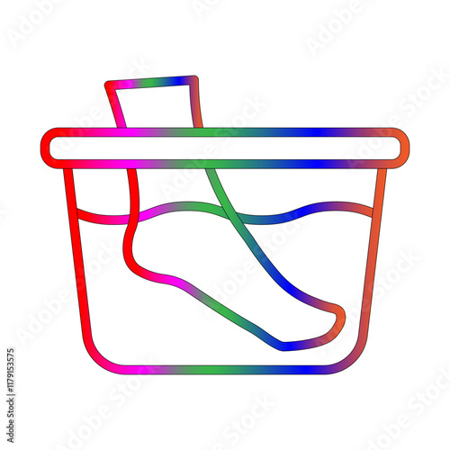 Foot Soaking line gradient icon