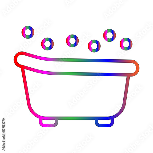 Ice Bath line gradient icon