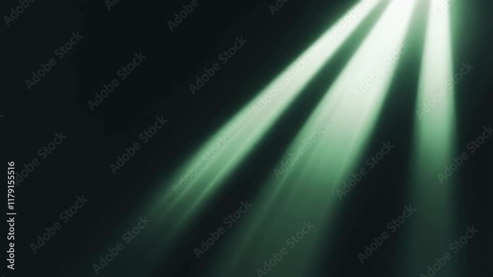 Green light rays on dark background. Minimalist style. Abstract, bright concept. For background, design, presentation, overlay. With copy space. Green light rays on dark background. Minimalist style. Abstract, bright concept. For background, design, presentation, overlay. With copy space.