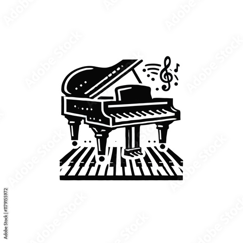 Elegant Piano Vector Design
