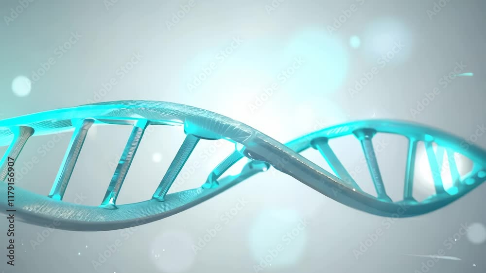 Dynamic dna helix rotation with light effects in high definition animation Dynamic dna helix rotation with light effects in high definition animation