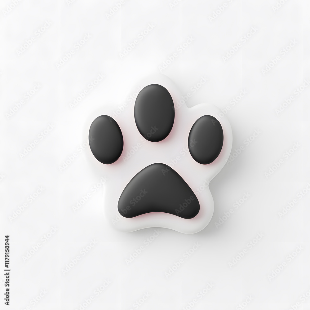 Dog paw icon, isolated white background
Dog paw icon, isolated white background
