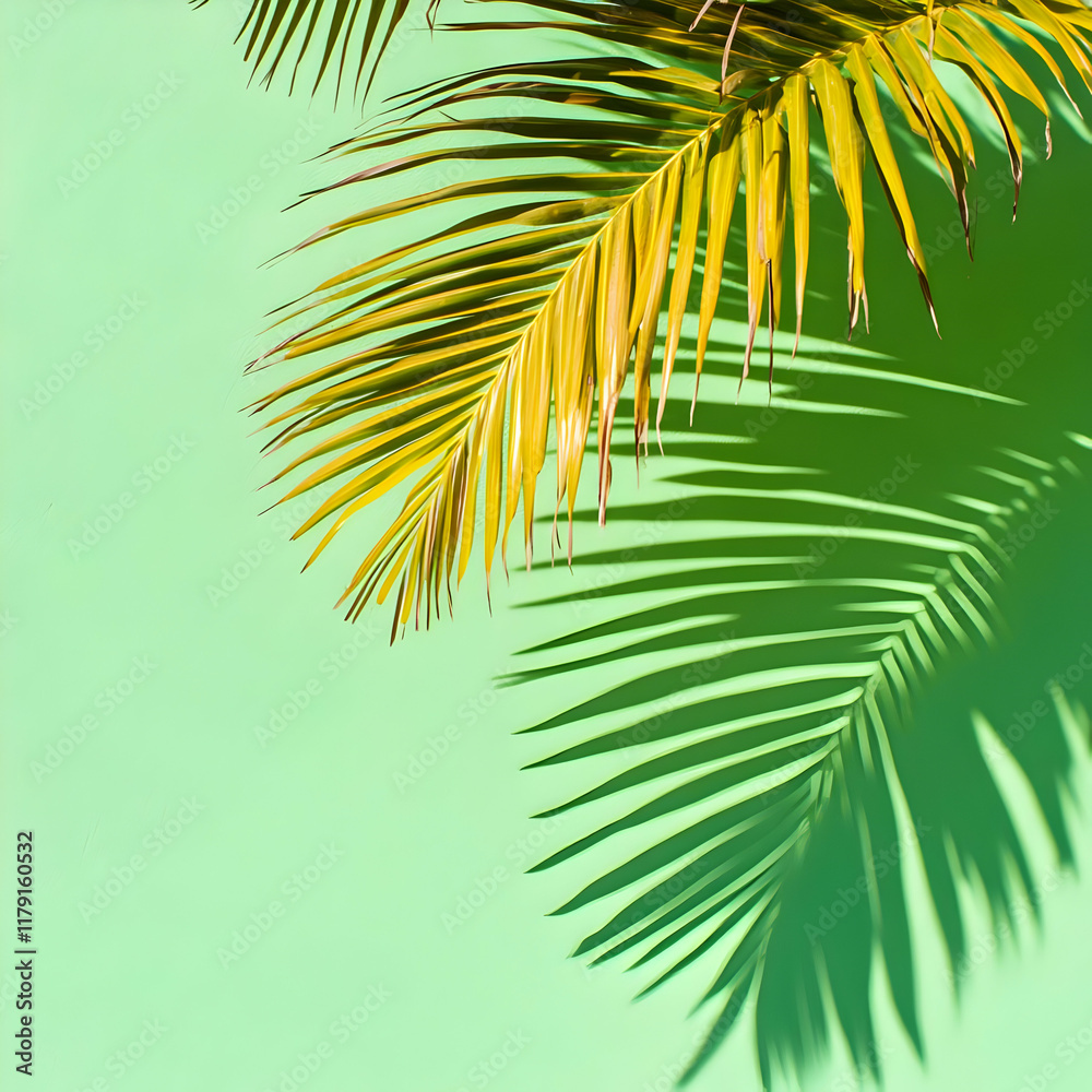 Obraz premium Palm Leaf Shadow Illustration