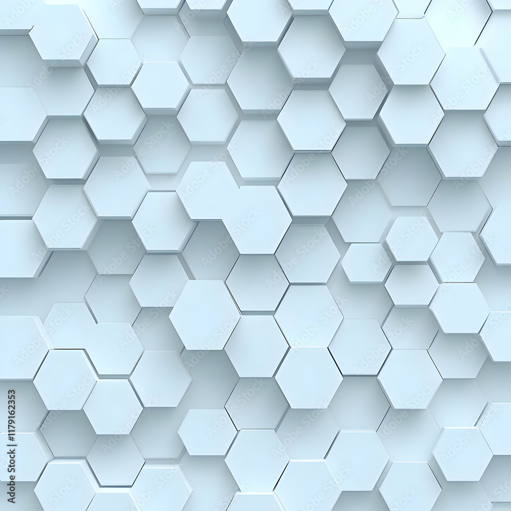 Naklejka premium Abstract 3D Hexagon Background