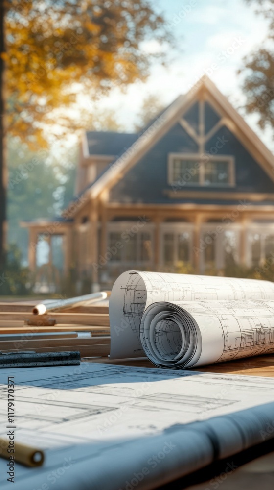 Close-up of tools and blueprints on an architect's desk, realistic depiction of creativity, isolated with a clean gradient background for artistic focus. Close-up of tools and blueprints on an architect's desk, realistic depiction of creativity, isolated with a clean gradient background for artistic focus.